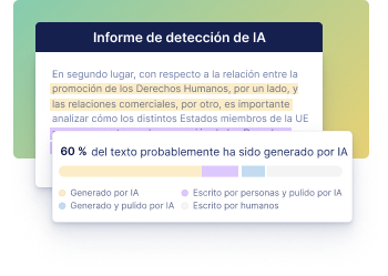 Con el detector de plagio de Scribbr también podrás identificar contenido hecho por IA.