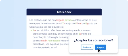 Editor IA para corregir documentos con control de cambios.