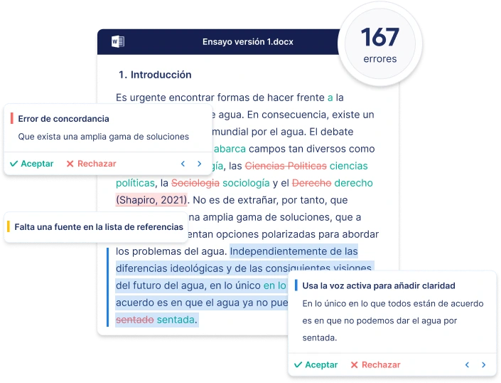 El editor IA corrige documentos enteros.